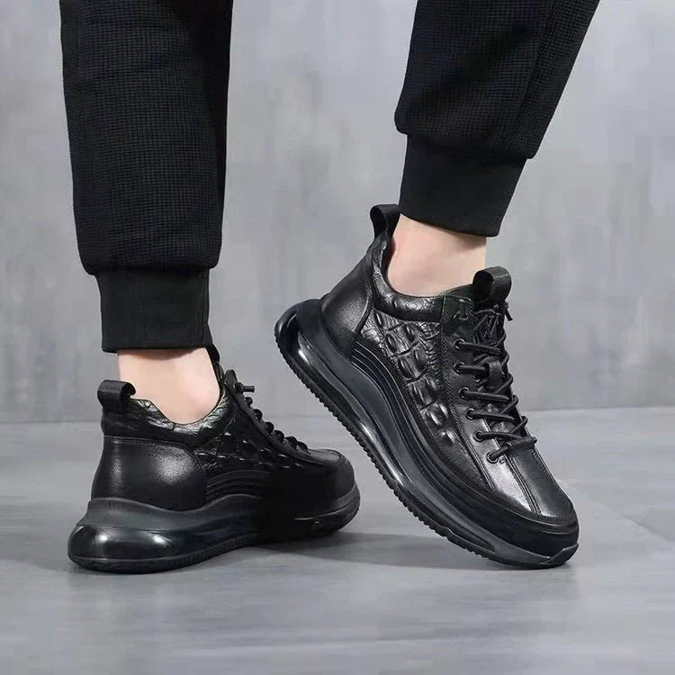 Chaussures Décontractées Homme en Cuir de Vachette avec Coussin d’Air