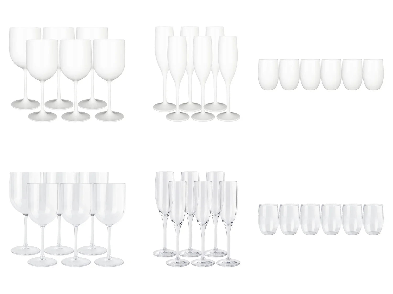 ERNESTO Lot de 6 verres  vin,  champagne ou  eau