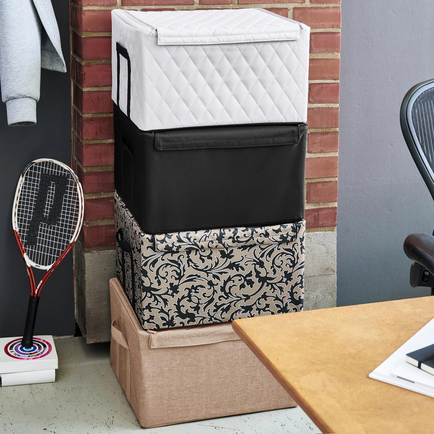Storagebox L Rhombus Light Grey
