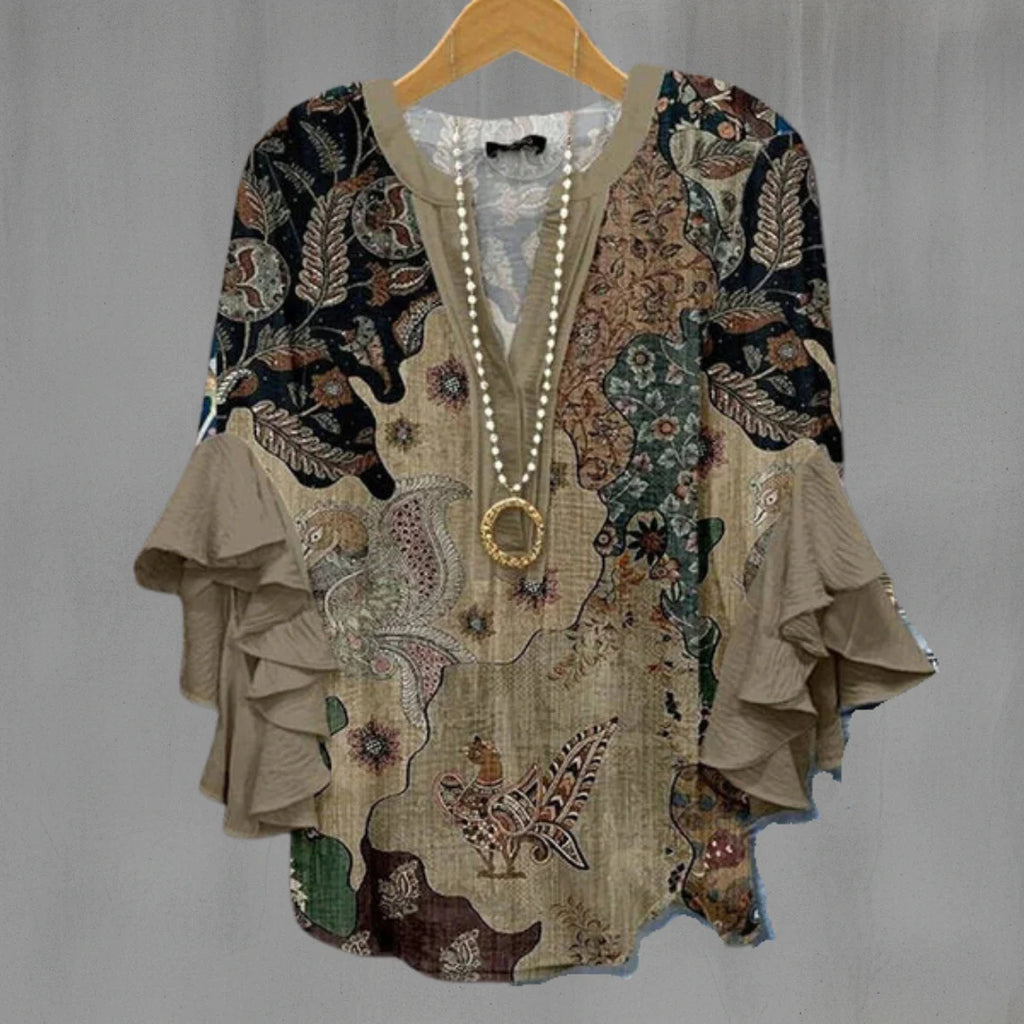 KORNELIA | Blouse élégante avec motifs