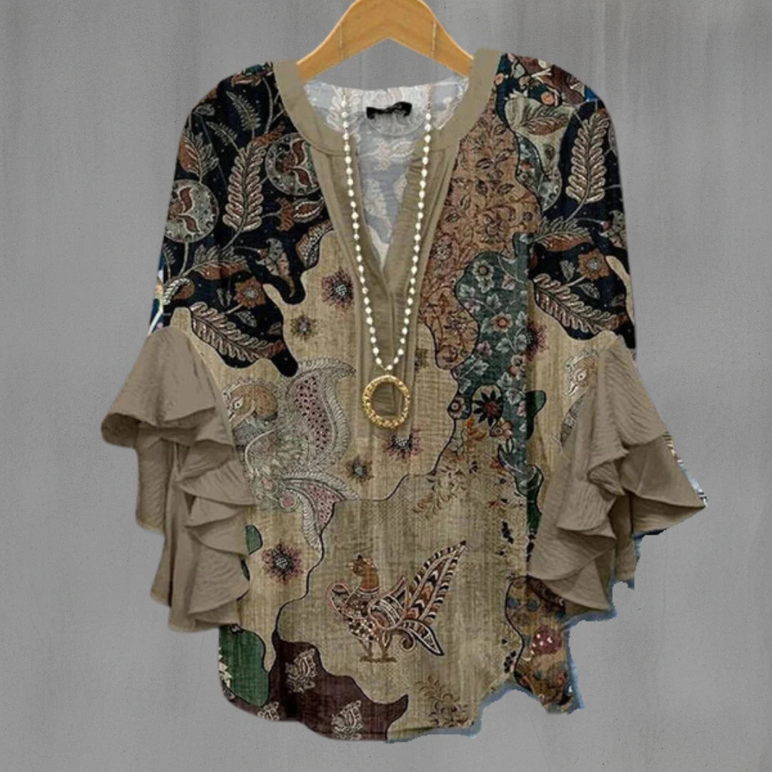KORNELIA | Blouse élégante avec motifs