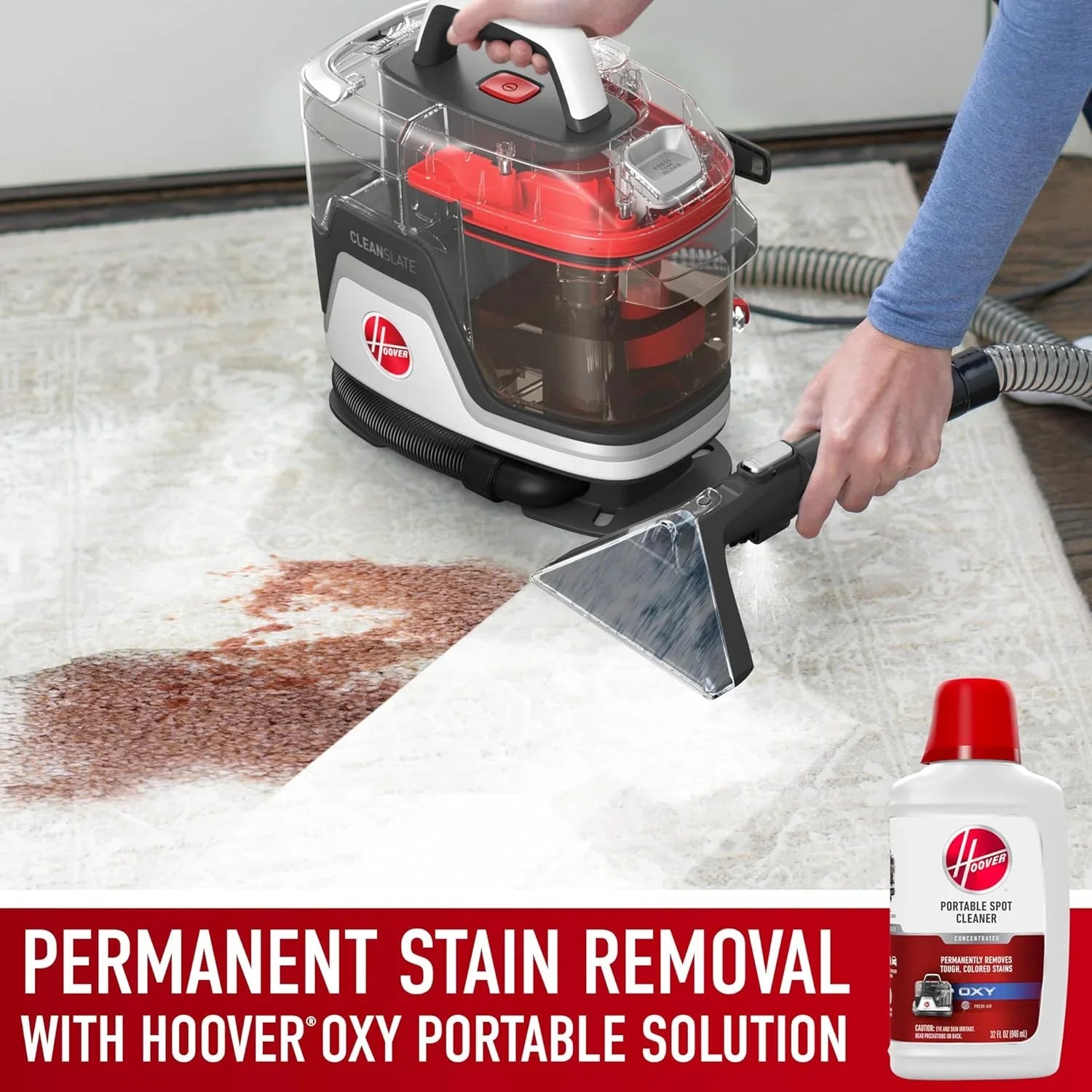 Hoover CleanSlate Plus Portable Carpet Upholstery Spot Cleaner with Powerful Suction