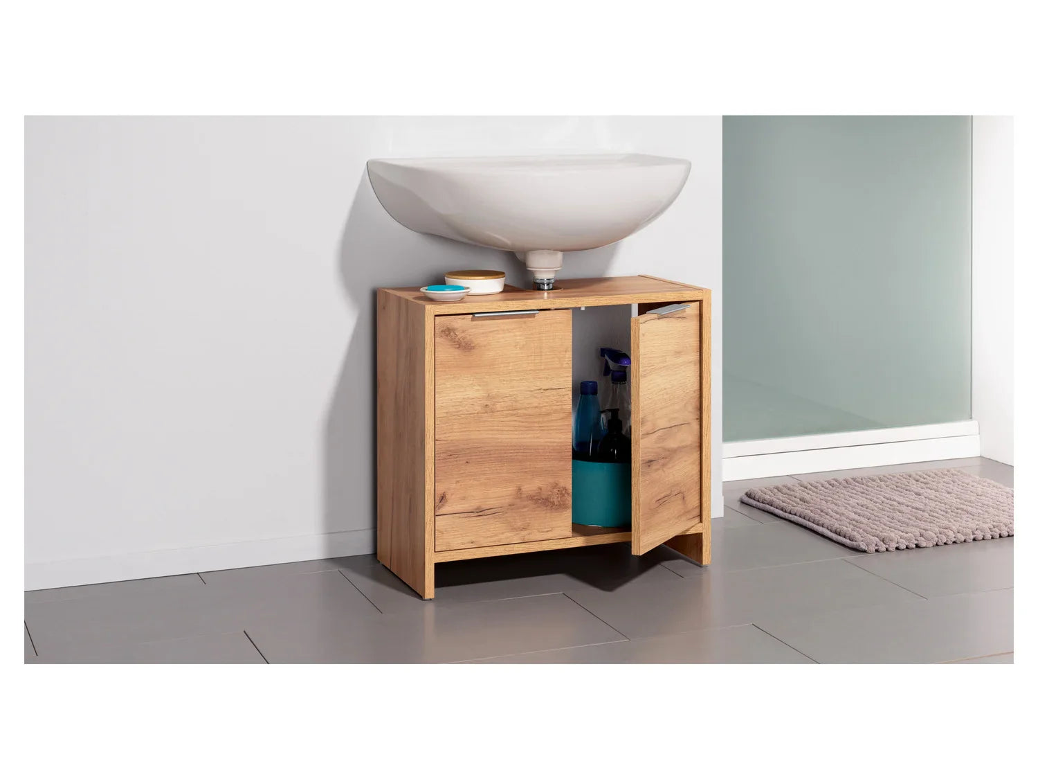 LIVARNO home Meuble sous-vasque Verona, 60 x 55 x 29 cm, imitation chne