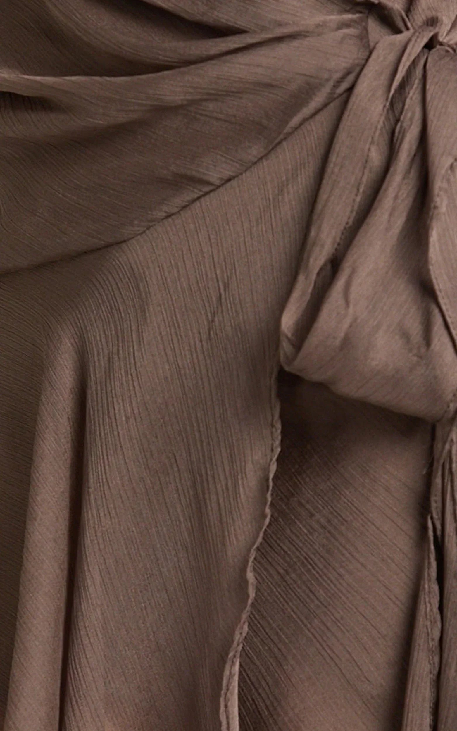 Lia Mini Dress - Wrap Around Dress in Chocolate