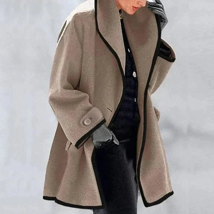 Manteau classique en mélange de laine pour l'automne et l'hiver