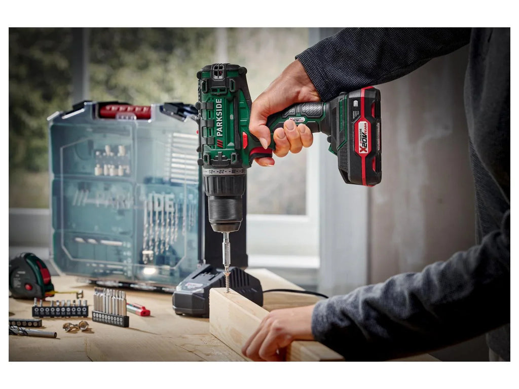 PARKSIDE Perceuse-visseuse sans fil et accessoires PABS 20-Li G8, 20 V