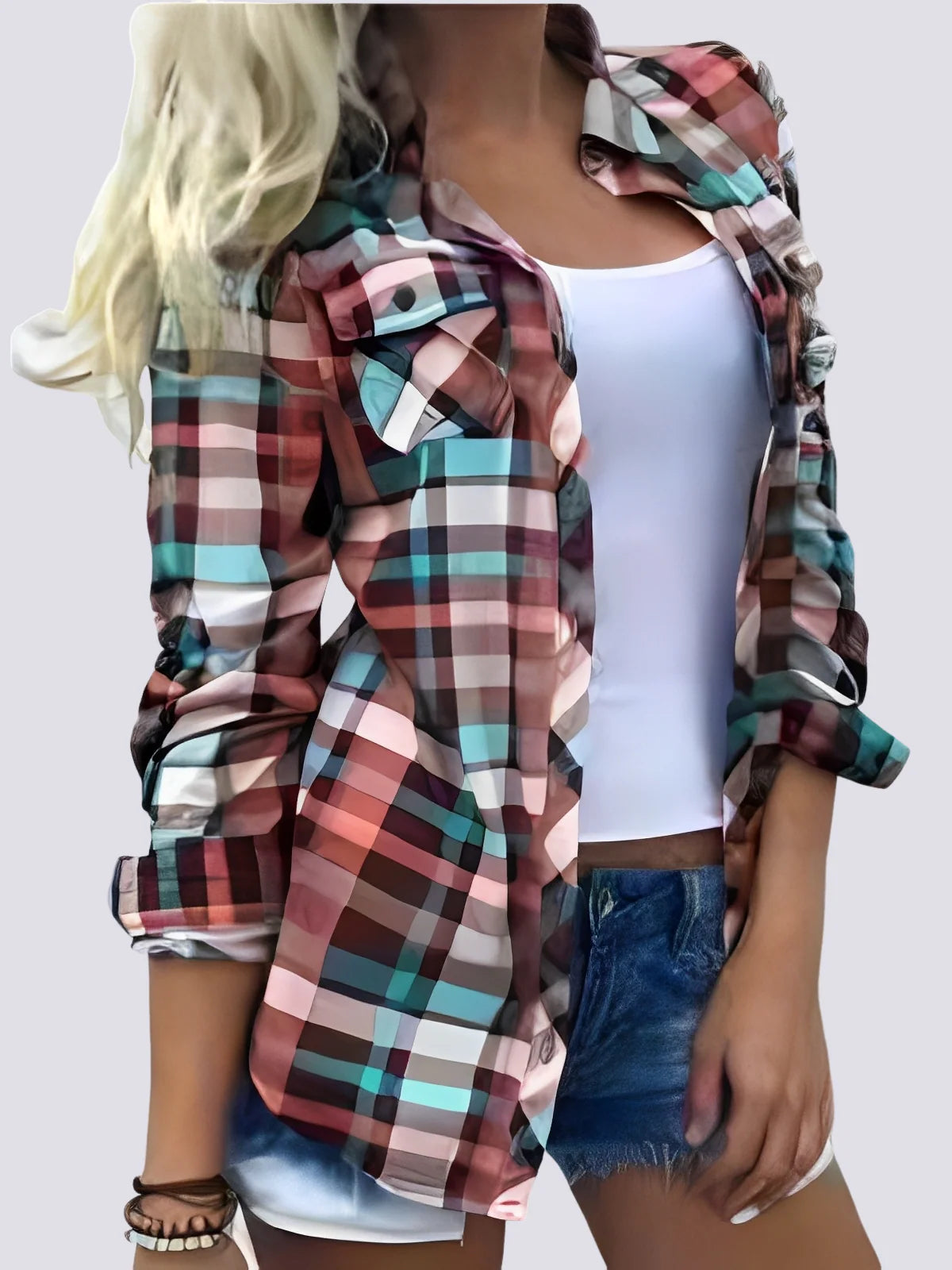 Charlotte - Chemise colorée à manches longues