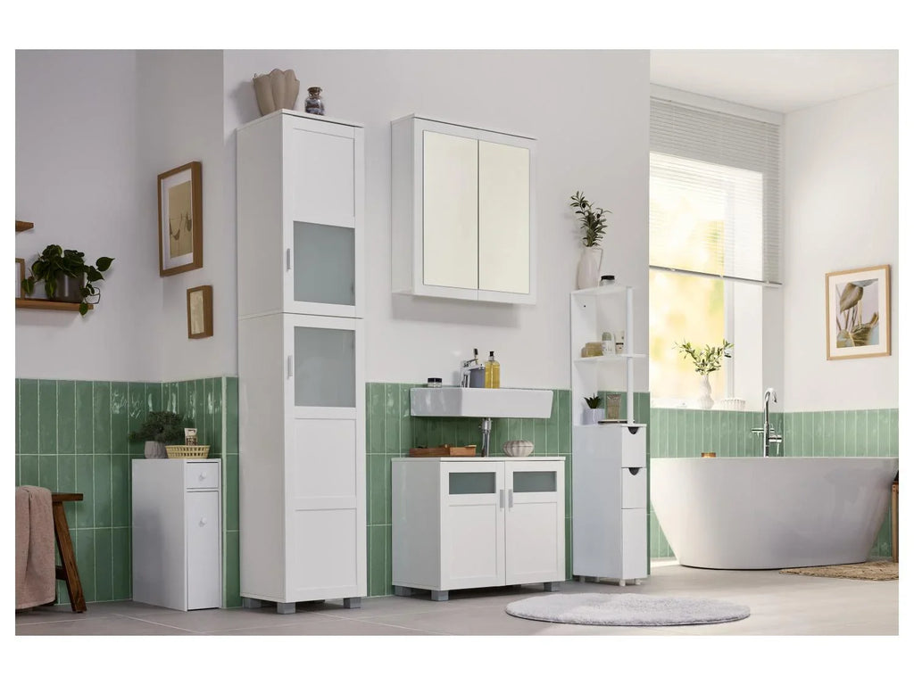 LIVARNO Meuble sous-vasque Basel, 68,5 x 58,7 x 34,5 cm, blanc