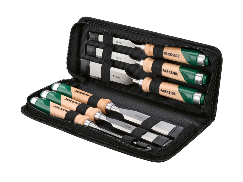 PARKSIDE Set de ciseaux  bois, 6 pices