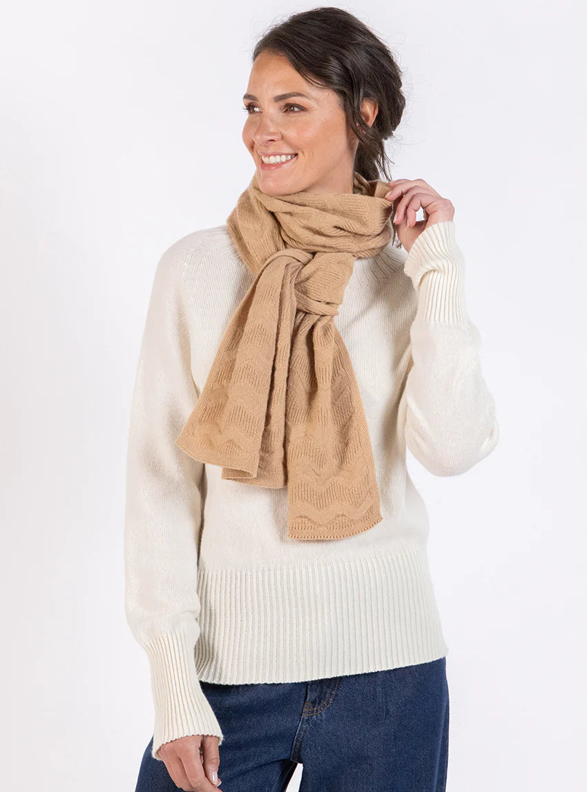 Echarpe en cachemire beige douceur