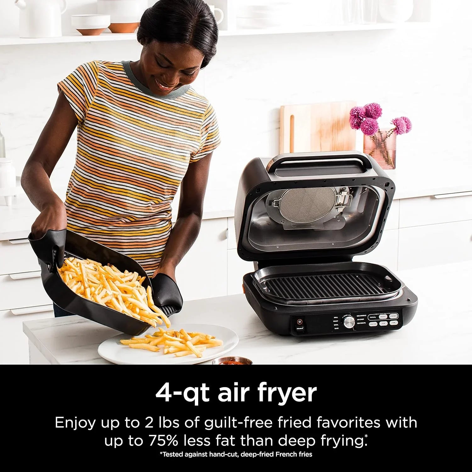 Ninja Foodi Smart XL 6-in-1 Indoor Grill with Air Fry Bake Roast Broil and Dehydrate