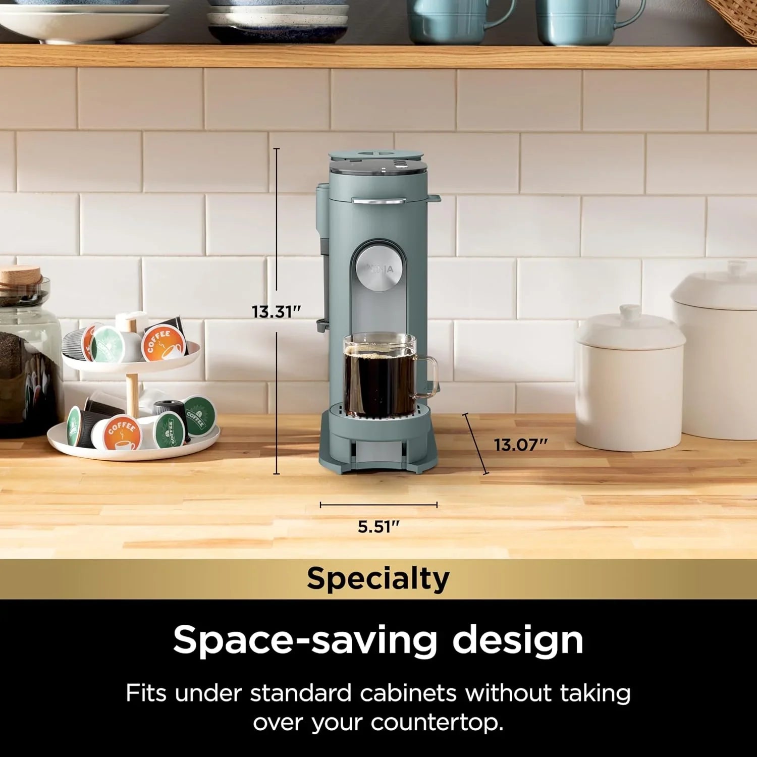 Ninja Coffee Maker Single Cup Brews with pods and grounds K-Cup compatible 4 brewing methods