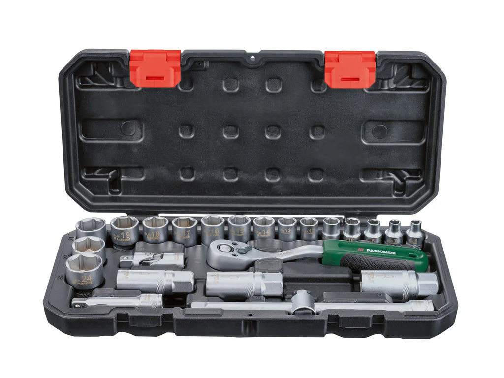 PARKSIDE Set de douilles et d'embouts PSSS 24 A1, 24 pices