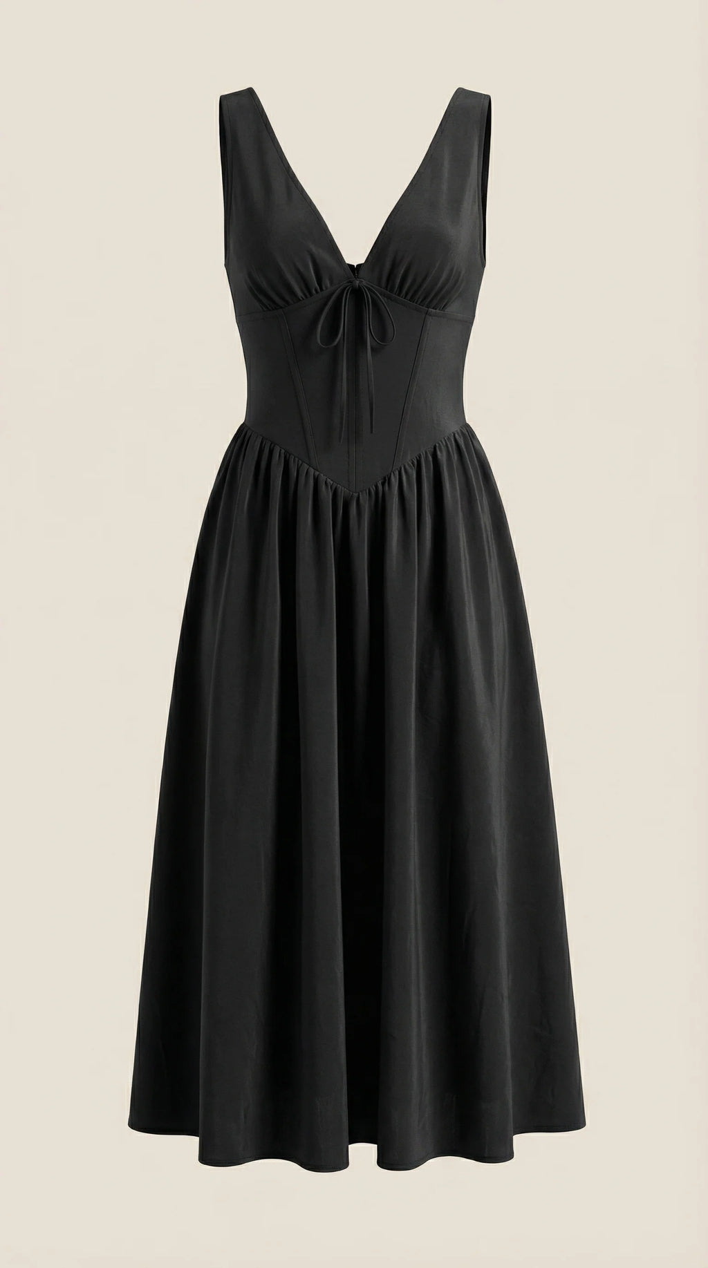 Robe mi-longue d'été corset pour femme