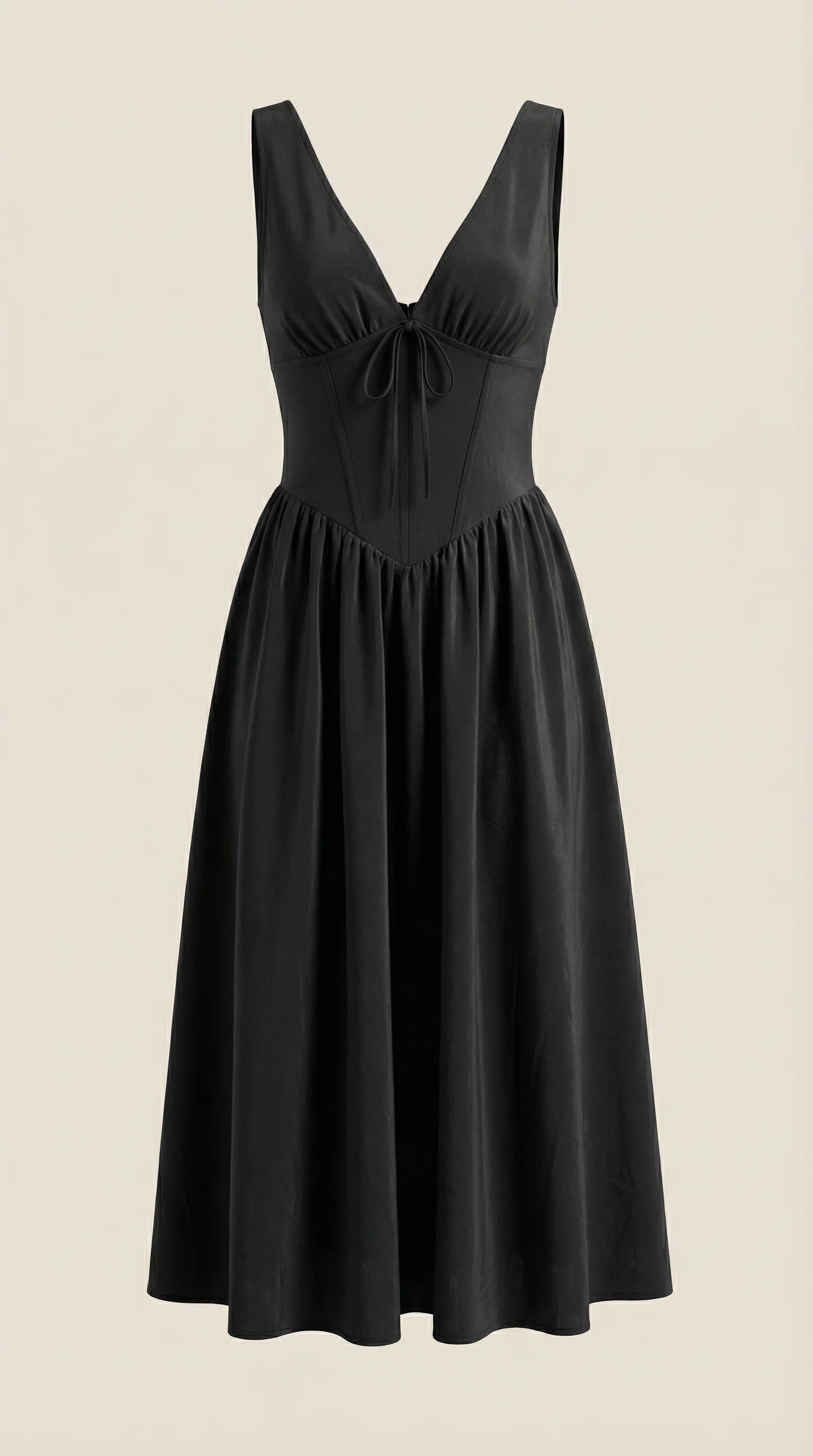 Robe mi-longue d'été corset pour femme