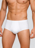 Slip homme uni en coton blanc