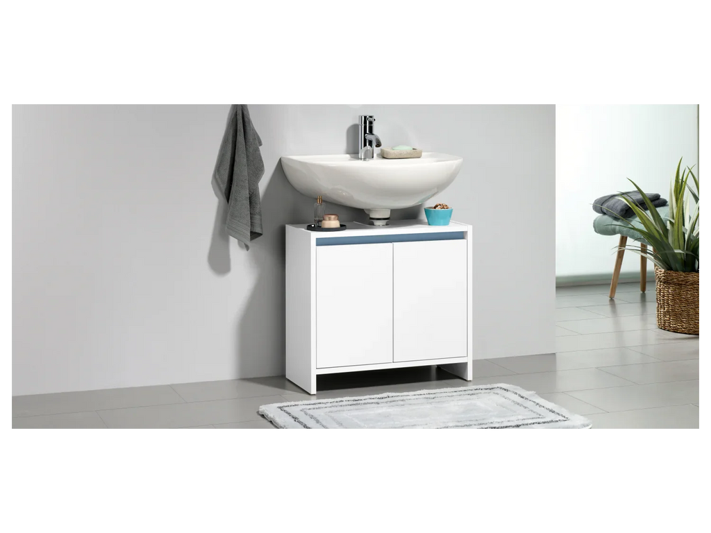 LIVARNO home Meuble sous-vasque Oslo, 60 x 55 x 28 cm, blanc