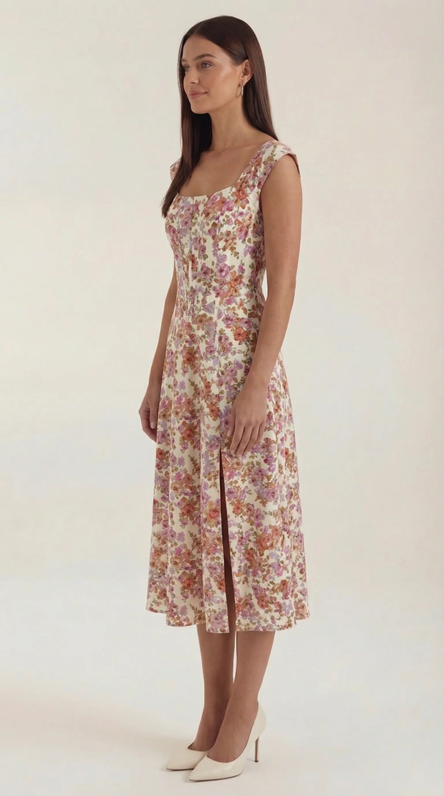 Robe corset midi femme tenue invité mariage