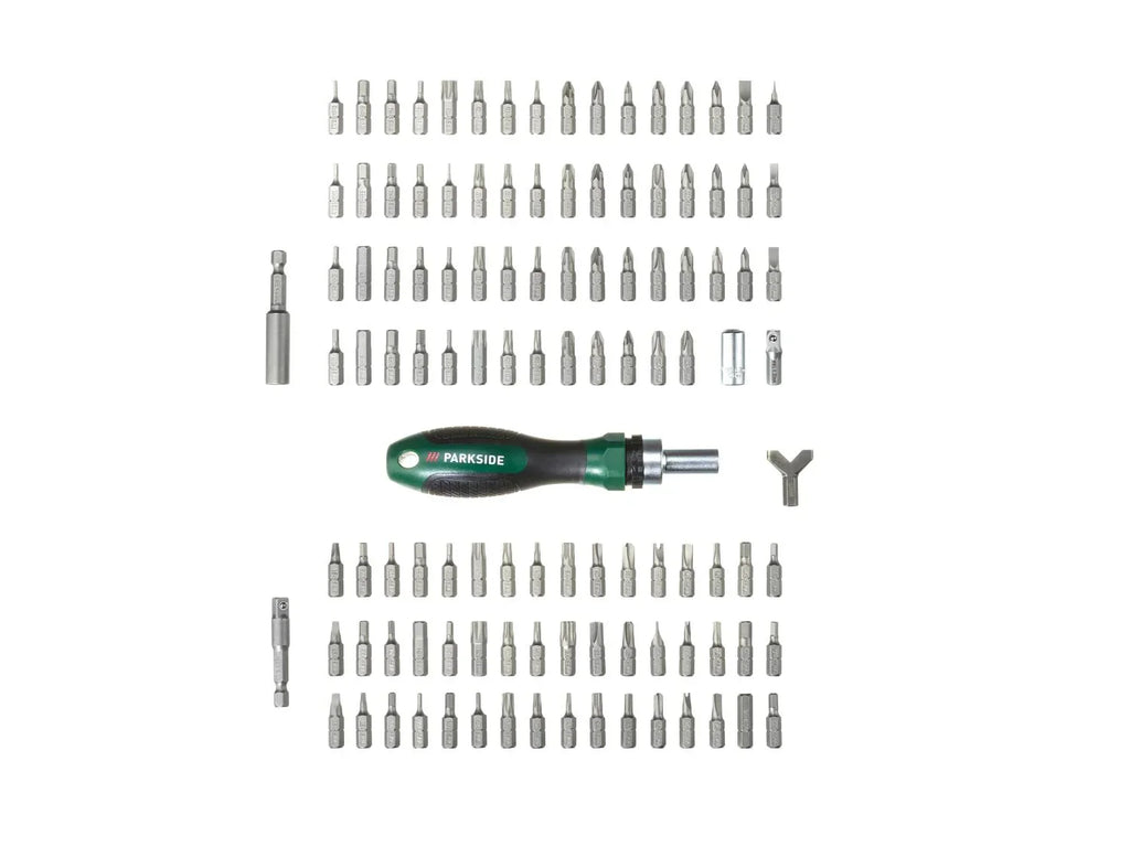 PARKSIDE Tournevis  cliquet avec set d'embouts, 115 pices