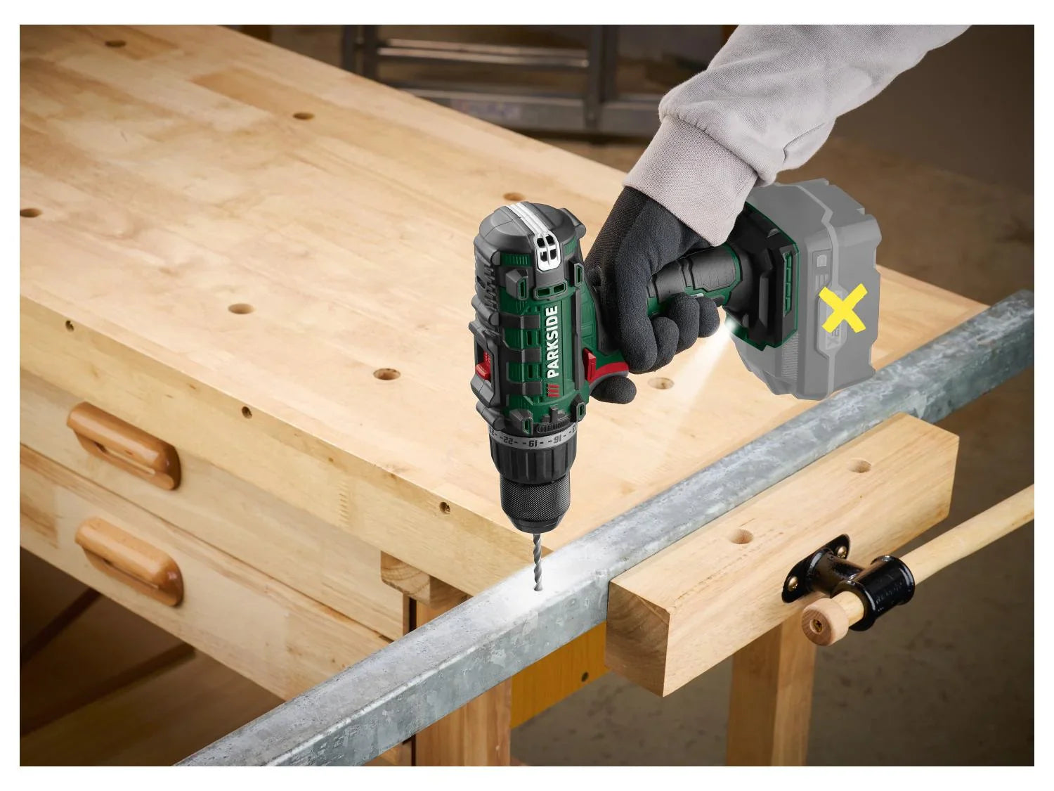 PARKSIDE Perceuse-visseuse sans fil PABS 20-Li I9, 20 V