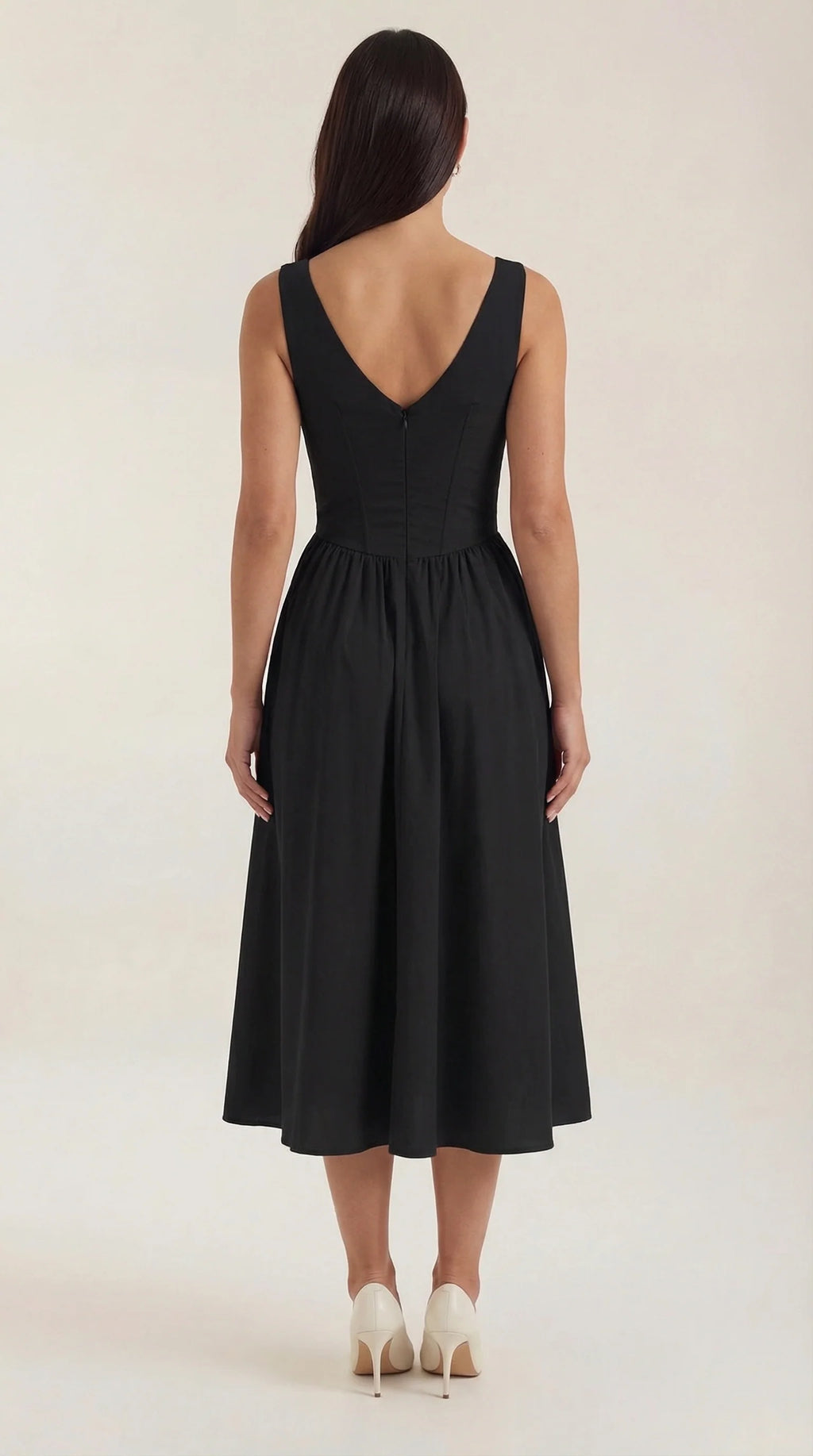Robe mi-longue d'été corset pour femme