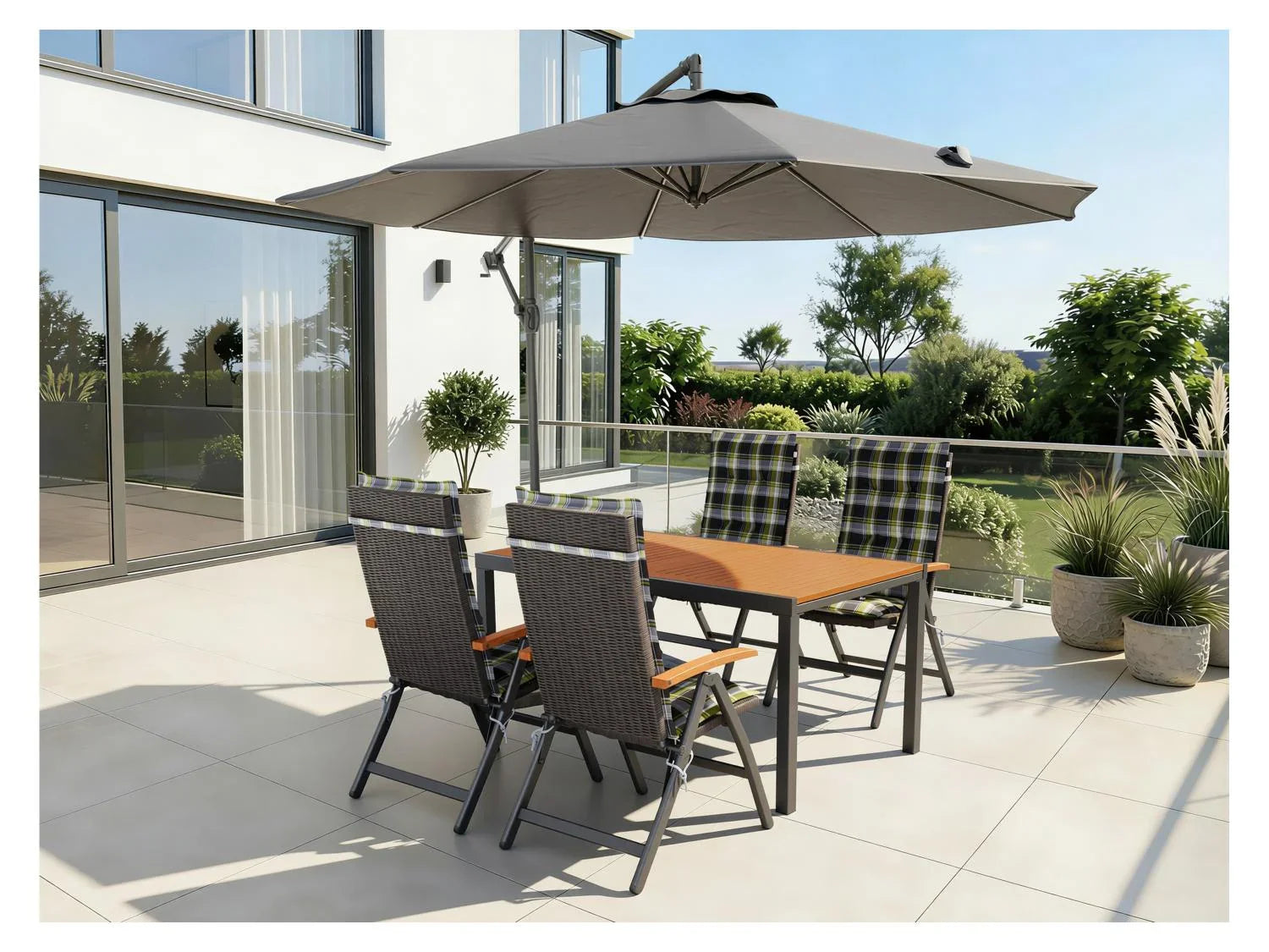 LIVARNO Table de jardin + Lot de 6 fauteuils Valencia