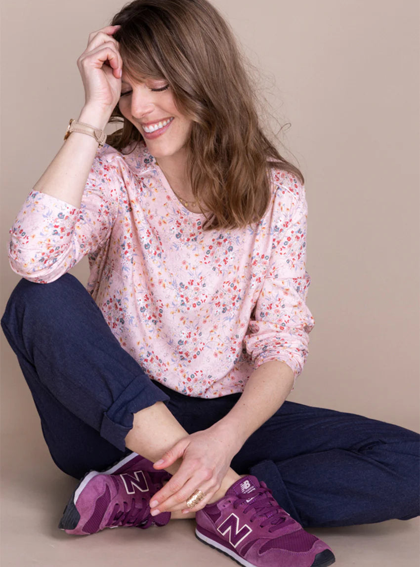 Blouse femme en viscose chaude Floral Rose