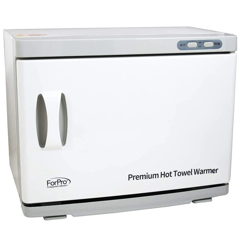ForPro Professional Collection Premium Hot Towel Warmer, 23L Extra Large Capacity, Two Stainless Steel Racks, White
