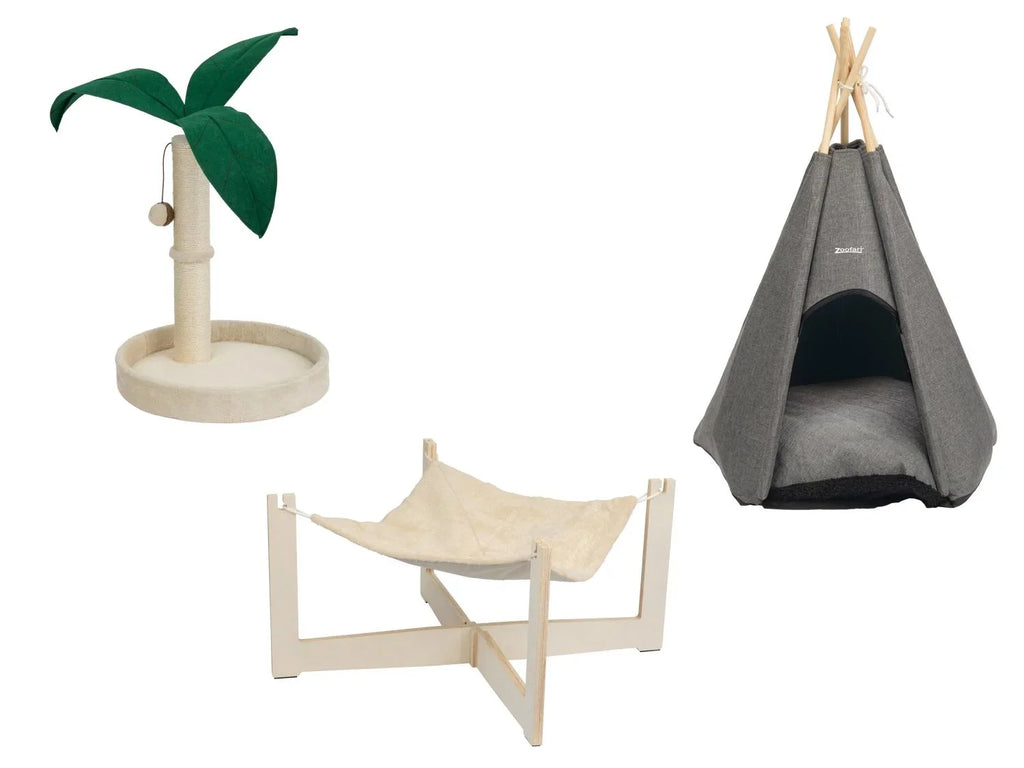 zoofari Griffoir palmier, Hamac ou Tipi pour animal domestique