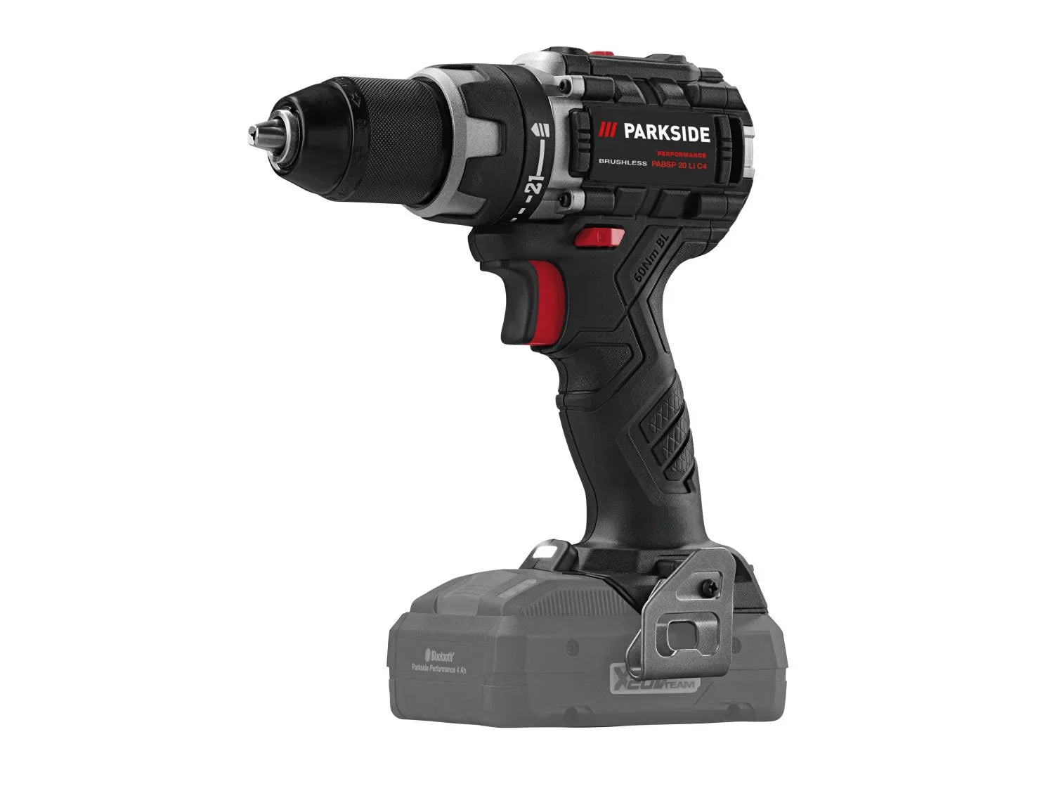 PARKSIDE PERFORMANCE Perceuse-visseuse sans fil PABSP 20 Li C4, 60 Nm, 20 V