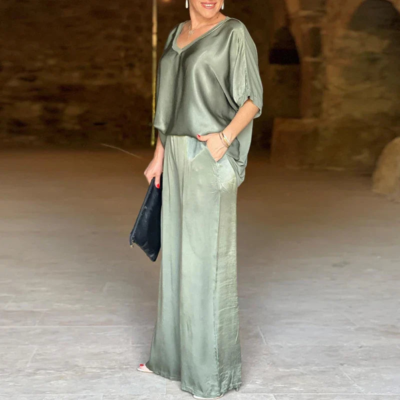 Sophie Paris I Pantalon large à taille moyenne
