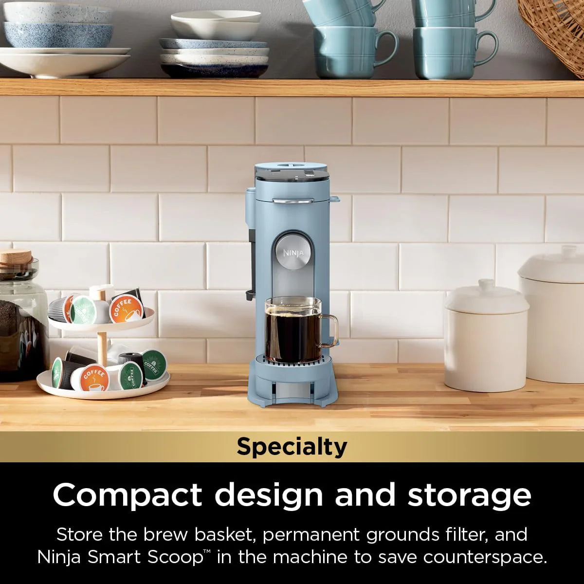 Ninja Coffee Maker Single Cup Brews with pods and grounds K-Cup compatible 4 brewing methods