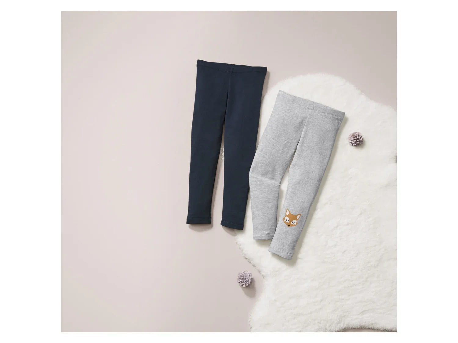 lupilu Lot de 2 leggings thermiques petite fille