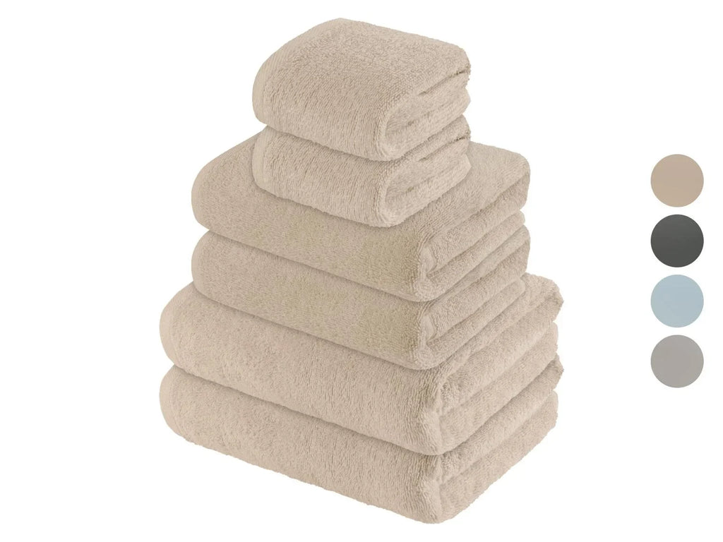 LIVARNO home Lot de 6 serviettes en ponge
