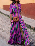 Samara - Robe Maxi Rayée Élégante