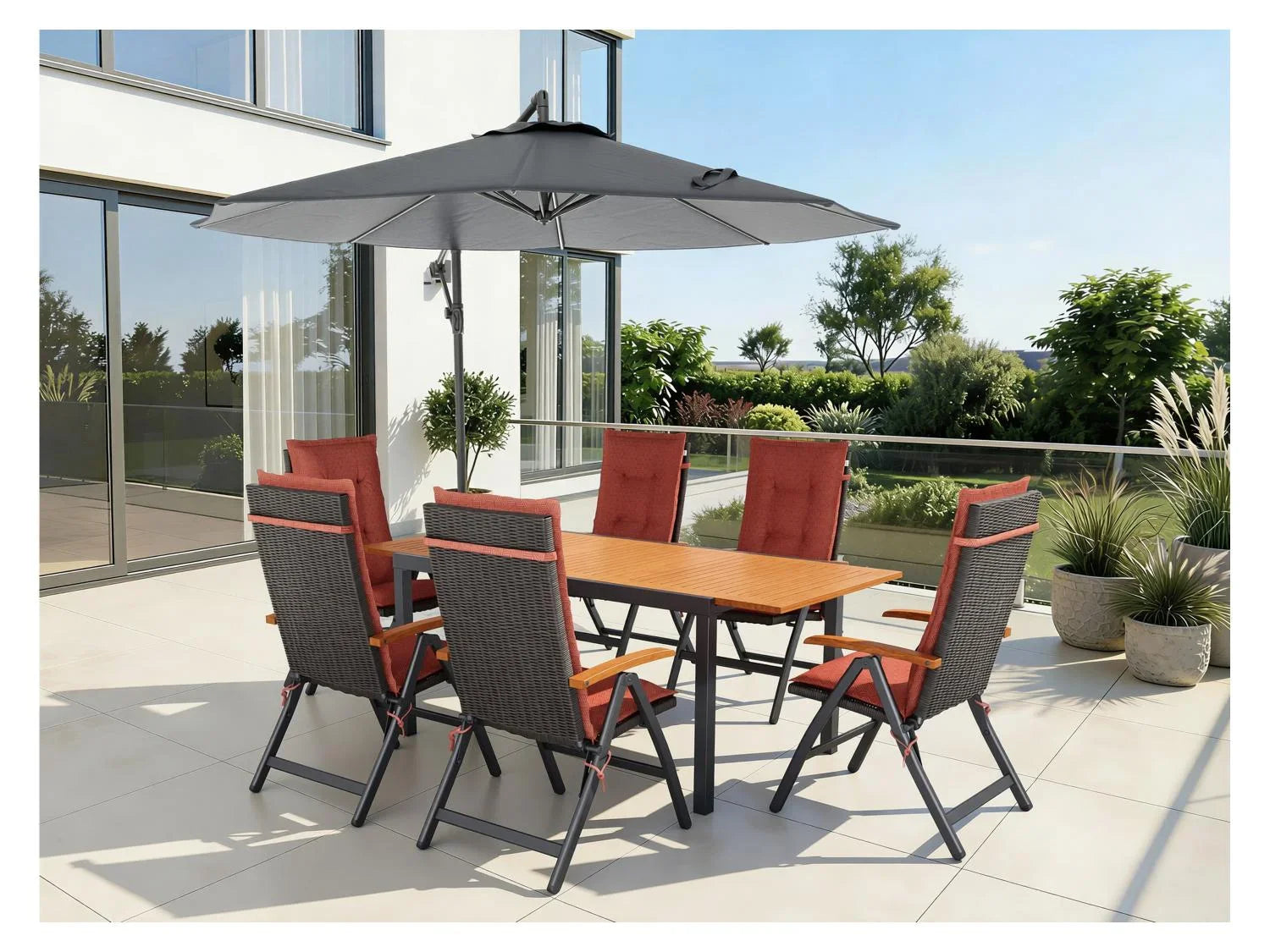 LIVARNO Table de jardin + Lot de 6 fauteuils Valencia