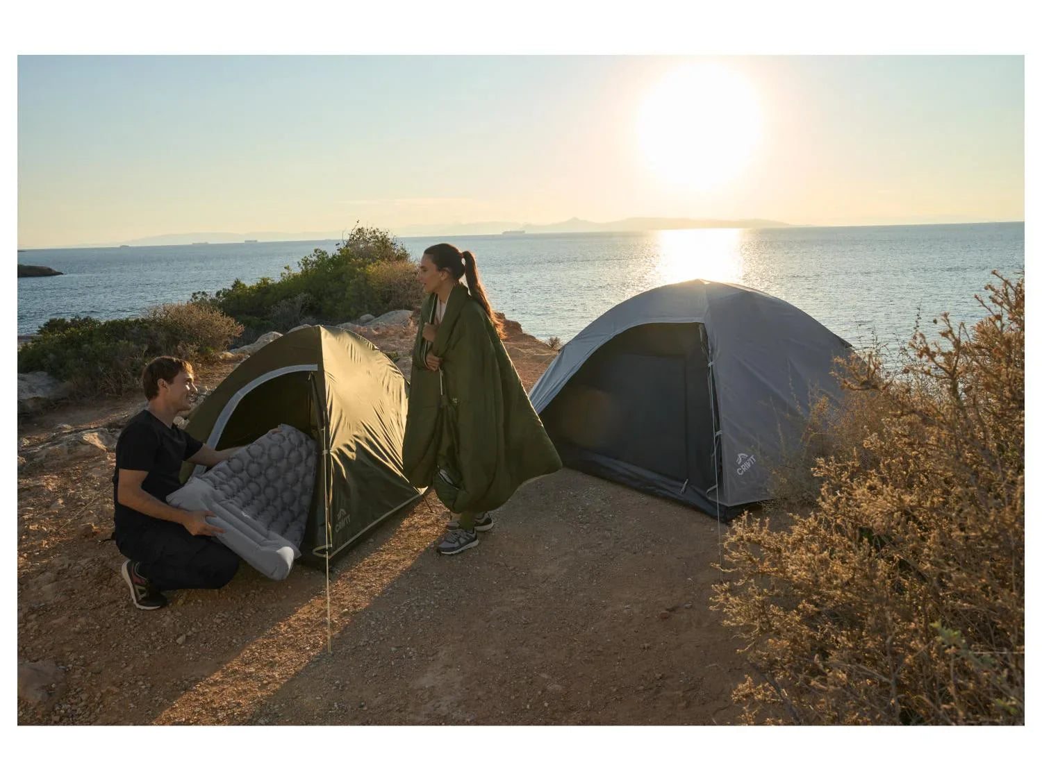 CRIVIT Matelas de camping autogonflant ou matelas de camping  cellules dair avec oreiller