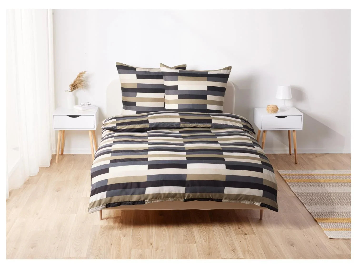 LIVARNO home Parure de lit en satin microfibre, 260 x 240 cm