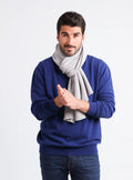 Écharpe homme cachemire et laine gris