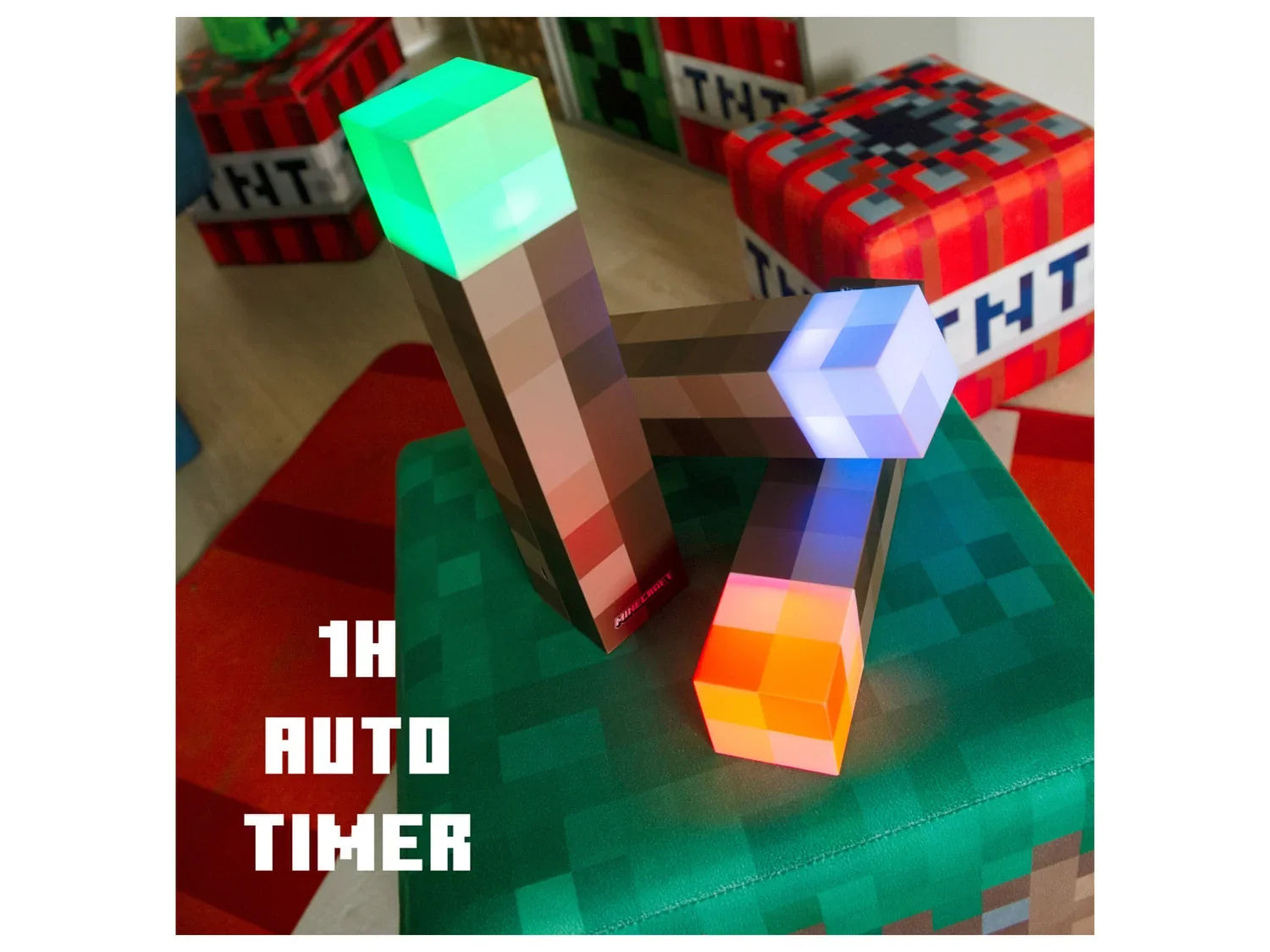 Minecraft Lampe de table ou torche  LED