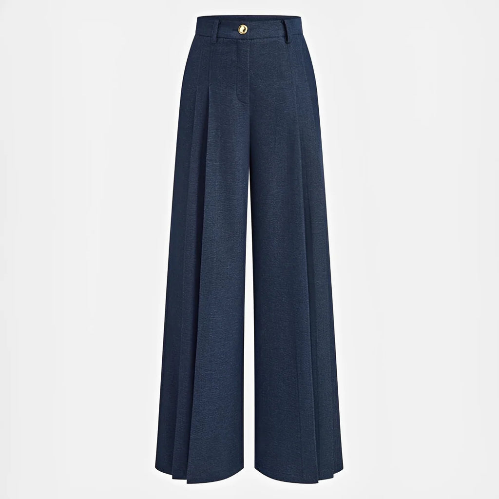 Odessa - Pantalon Large Plissé Décontracté