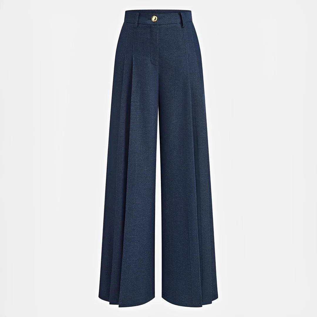 Odessa - Pantalon Large Plissé Décontracté