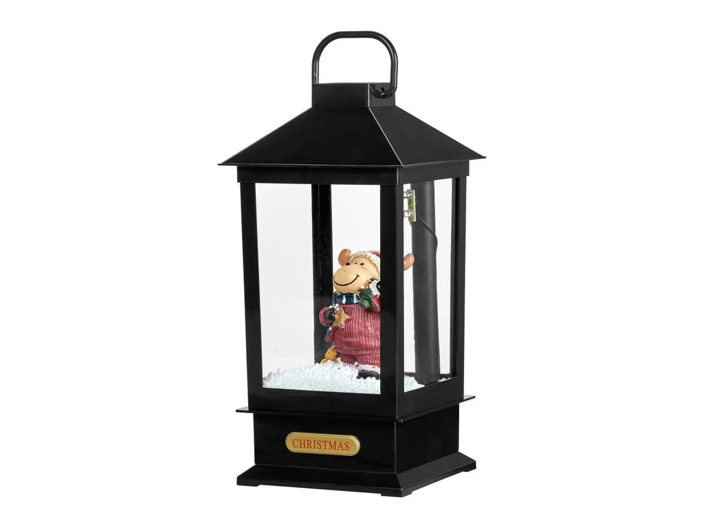 LIVARNO home Lanterne LED avec effet tempte de neige et musique