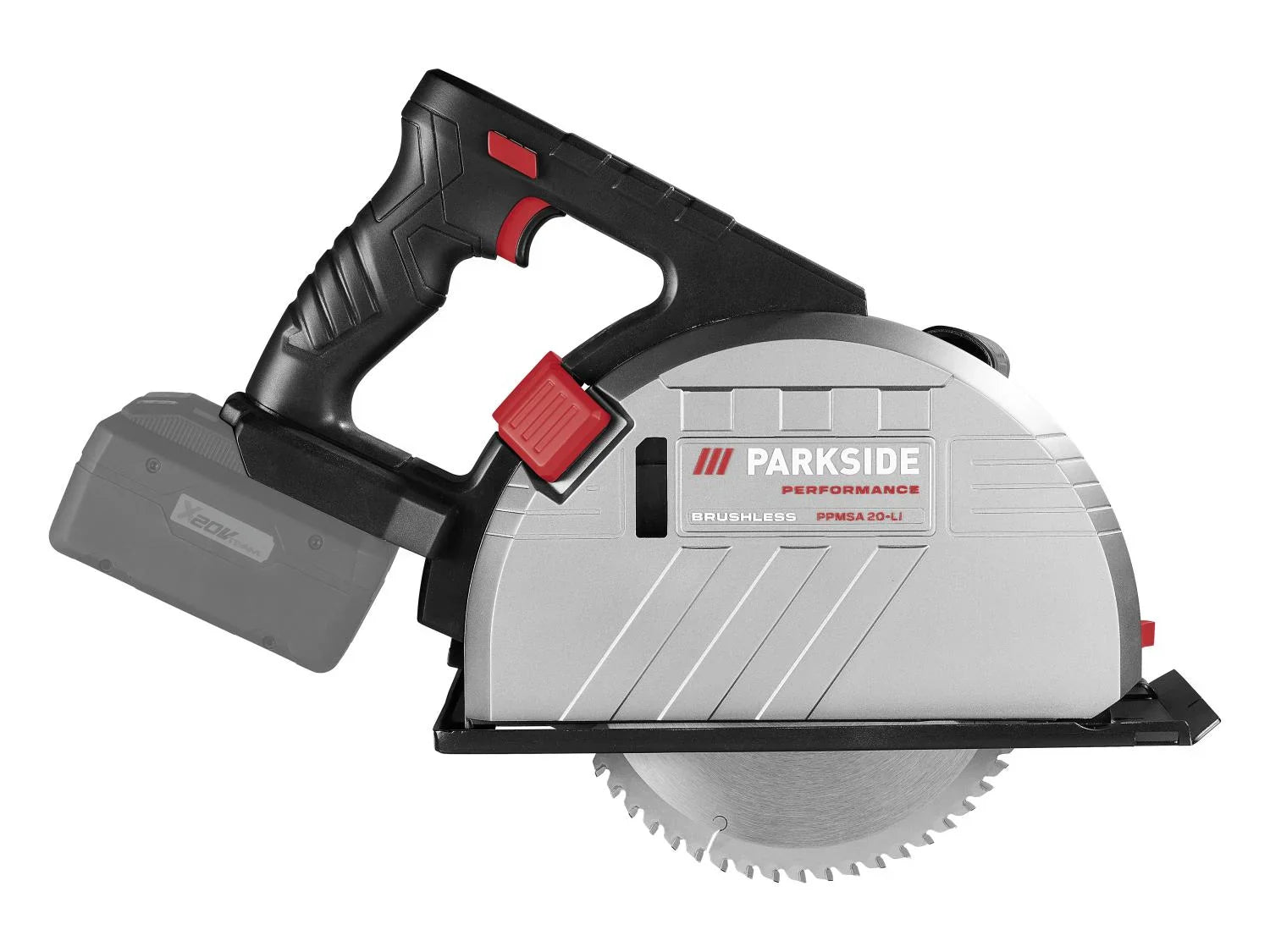 PARKSIDE PERFORMANCE Scie circulaire manuelle  mtaux sans fil PPMSA 20-Li A1, 190 mm, 20 V