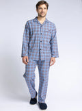 Pyjama chaud homme en coton bleu jean
