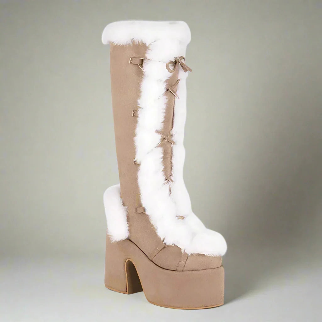 Bottes à plateforme épaisses et confortables pour le style hivernal