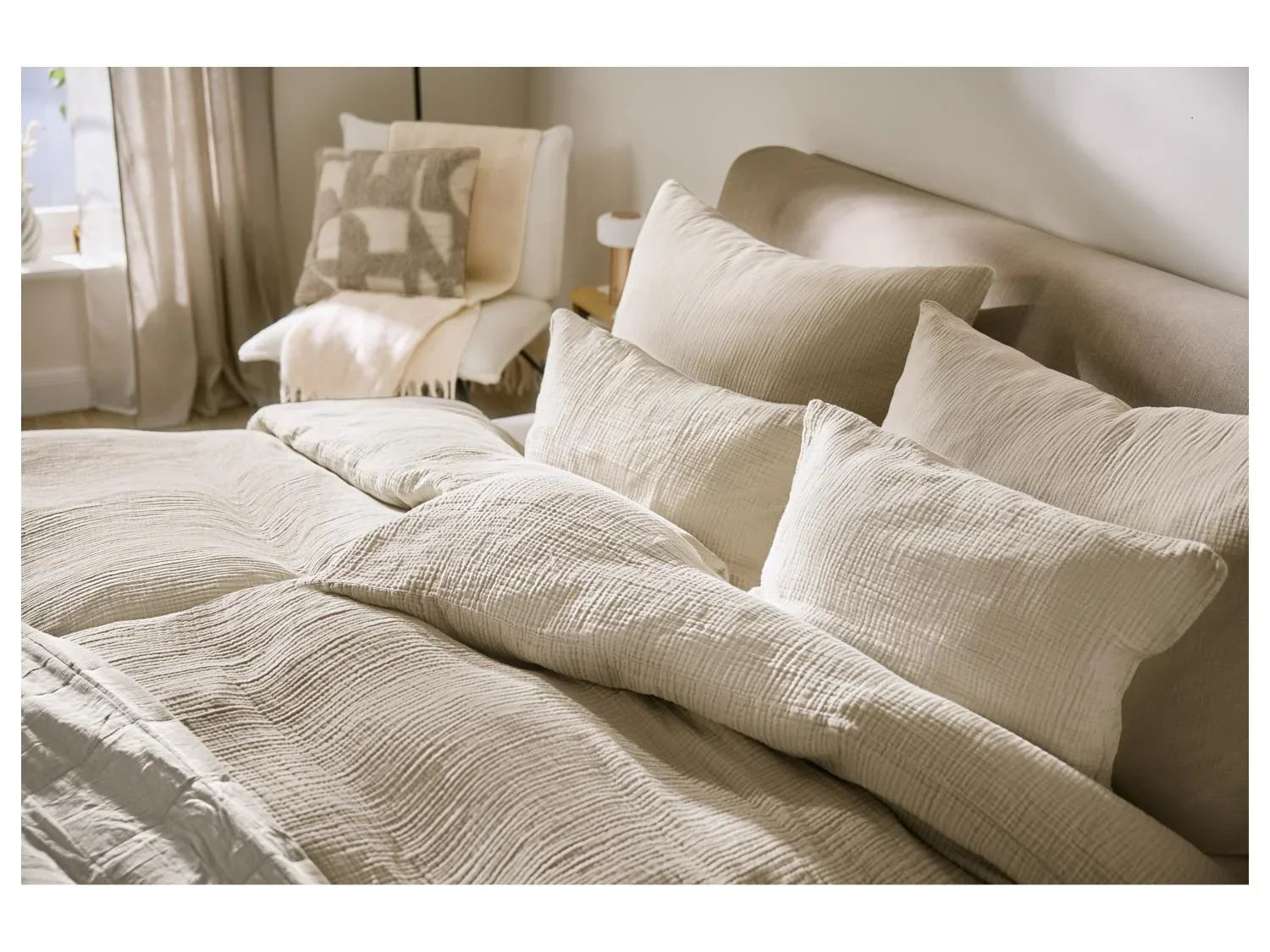 LIVARNO Parure de lit en mousseline Premium, 140 x 200 cm