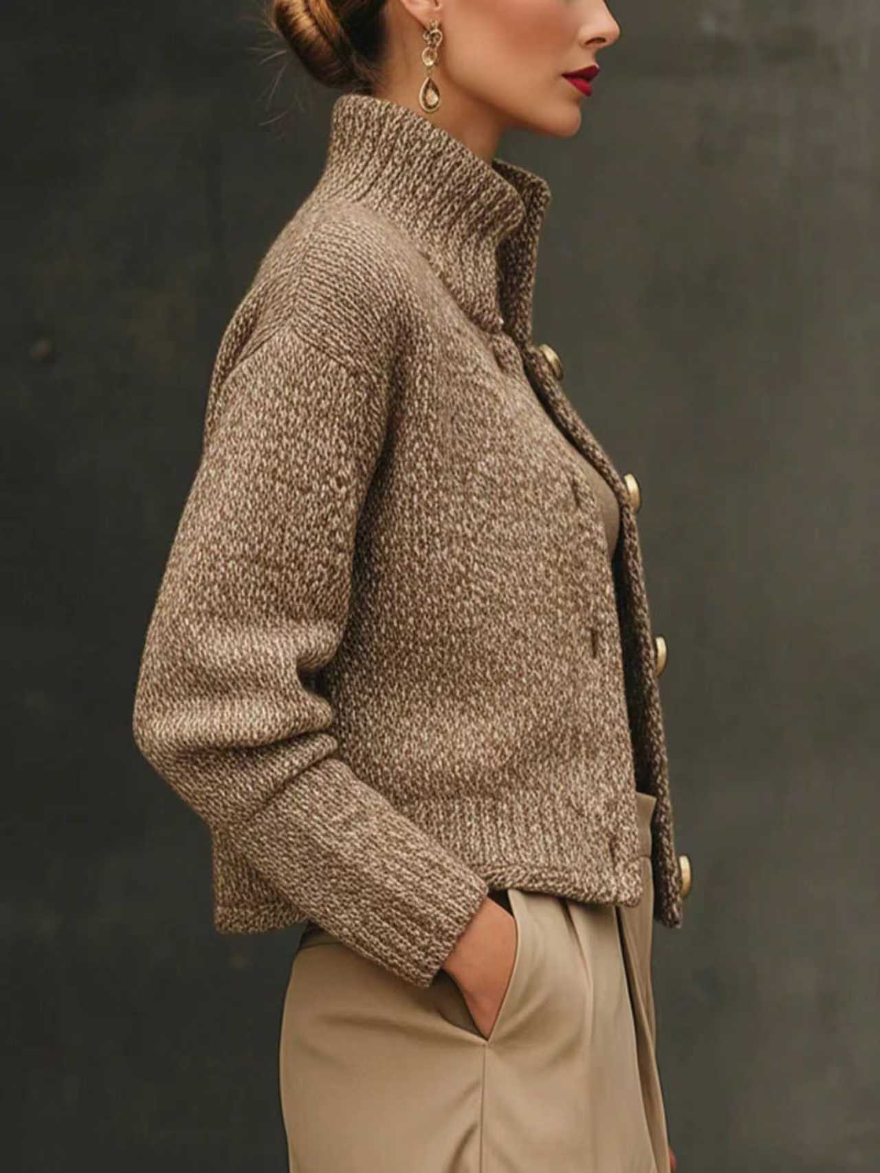 Veste ajustée en mélange de laine