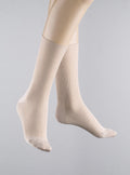 Mi-chaussettes en laine blanc naturel