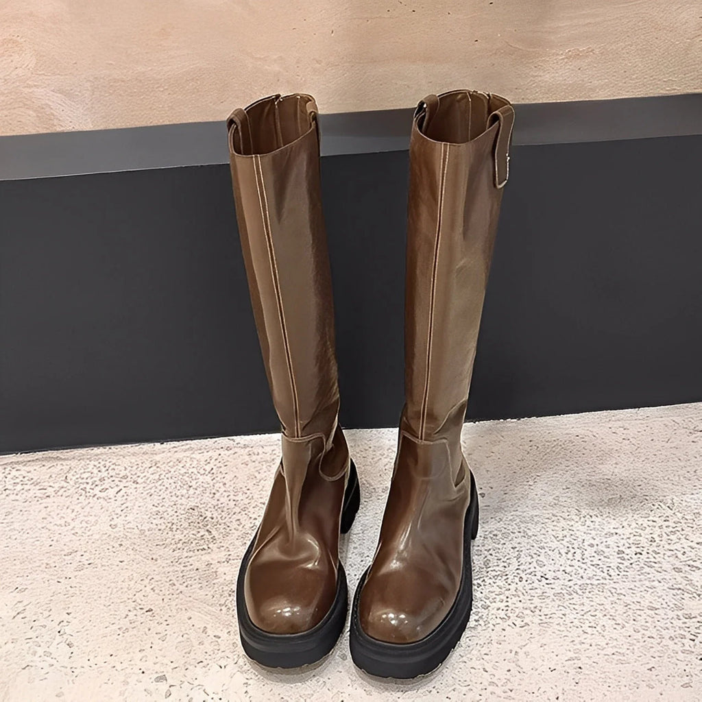 Christine - Bottes élégantes montant jusqu'aux genoux pour femmes